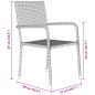 Preview: 3-teiliges Garten-Ess-Set Schwarz Poly-Rattan