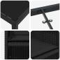 Preview: Garten Essgruppe mit Kissen 5 pcs Schwarz Poly-Rattan