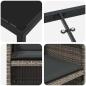 Preview: 9-teiliges Garten-Dining-Set mit Kissen Grau Poly-Rattan