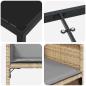 Preview: 5-teiliges Garten-Essset mit Kissen in Beige aus Poly-Rattan
