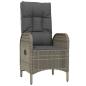Preview: 7-teiliges Garten-Essenset Grau Poly-Rattan