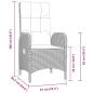 Preview: 9-teiliges Garten-Esszimmer-Set Grau Poly-Rattan
