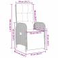 Preview: 7-teiliges Gartenmöbelset mit Kissen in grauem Poly-Rattan