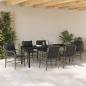 Preview: Garten Essgruppe 7 stk. Grau Poly-Rattan