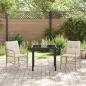 Preview: 3-teiliges Garten-Essset mit Kissen Beige Poly-Rattan