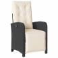 Preview: Garten Essgruppe mit Kissen 9 pcs Schwarz Poly-Rattan