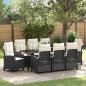 Preview: ARDEBO.de - Garten Essgruppe 9 stk. Schwarz Poly-Rattan