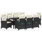 Preview: Garten Essgruppe 9 stk. Schwarz Poly-Rattan