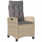 Preview: 7-teiliges Garten-Dining-Set mit Kissen in Beige Poly-Rattan