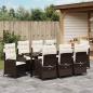 Preview: Garten Essgruppe 9 stk. Braun Poly-Rattan