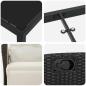 Preview: 5-teiliges Garten-Dining-Set Schwarz Poly-Rattan