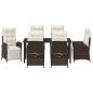 Preview: 7-teiliges Garten-Essensemble Braun Poly-Rattan