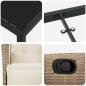 Preview: 5-teiliges Garten-Esszimmer-Set Beige Poly-Rattan