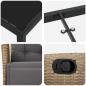 Preview: 7-teiliges Garten-Esszimmer-Set Beige Poly Rattan