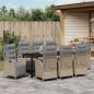 Preview: 9-teiliges Garten-Ess-Set Beige Poly-Rattan