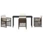 Preview: Garten Essgruppe 5 pcs Braun Poly-Rattan