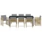 Preview: Garten Essgruppe 9 pcs Beige Poly-Rattan