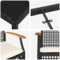 Preview: Garten Essgruppe mit Kissen 5 pcs Schwarz Rattan