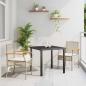 Preview: ARDEBO.de - 3-teiliges Garten-Ess-Set mit Kissen Beige Poly-Rattan