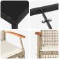 Preview: 5 Teiliges Garten-Ess-Set mit Kissen Beige Poly-Rattan