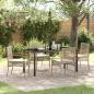 Preview: ARDEBO.de - 5-teiliges Garten-Essset mit Kissen Beige Poly Rattan