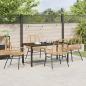 Preview: 5-teiliges Garten-Ess-Set Braun Poly Rattan