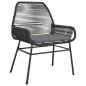 Preview: 7-teiliges Garten-Essset mit Kissen Schwarz Poly-Rattan