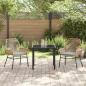 Preview: 3-teiliges Garten-Ess-Set mit Kissen Braun Poly-Rattan