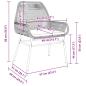 Preview: 5-teiliges Garten-Essset mit Kissen Braun Poly-Rattan