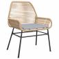 Preview: 7-teiliges Garten-Essset mit Kissen in Braun aus Poly-Rattan