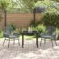 Preview: 3-teiliges Garten-Ess-Set mit Kissen Grau Poly-Rattan