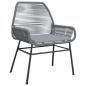 Preview: 5-teiliges Gartendining-Set mit Kissen Grau Poly-Rattan