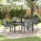 Preview: ARDEBO.de - 5-teiliges Garten-Esszimmer-Set mit Kissen Grau Poly-Rattan