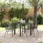 Preview: ARDEBO.de - 5-teiliges Garten-Esszimmer Set Schwarz Poly Rattan
