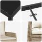Preview: 3-teiliges Garten Essset Beige Poly-Rattan, Gartentisch Schwarz 80x80x73 cm Temperglas