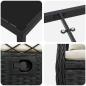 Preview: Garten Essgruppe 5 pcs Schwarz Poly-Rattan
