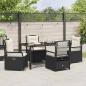 Preview: 5-teiliges Garten-Esszimmer-Set Schwarz Poly-Rattan