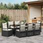 Preview: Garten Essgruppe 9 stk. Schwarz Poly-Rattan