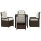 Preview: 5-teiliges Garten-Ess-Set Braunes Poly-Rattan