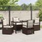 Preview: 5-teiliges Garten-Esstisch-Set Braun Poly-Rattan