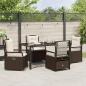 Preview: 5-teiliges Garten-Dining-Set Braun Poly-Rattan