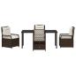 Preview: 5-teiliges Garten-Dining-Set Braun Poly-Rattan
