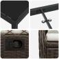 Preview: 5-teiliges Garten-Dining-Set Braun Poly-Rattan