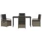Preview: Garten Essgruppe 5 pcs Grau Poly-Rattan
