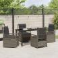 Preview: 5-teiliges Garten-Ess-Set Grau Poly-Rattan