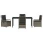 Preview: 5-teiliges Garten-Dining-Set Grau Poly-Rattan