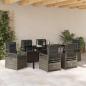Preview: 7-teiliges Garten-Esszimmer-Set Grau Poly-Rattan