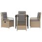 Preview: 5-teiliges Garten-Ess-Set Beige Poly-Rattan