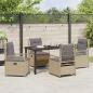 Preview: 5-teiliges Garten-Dining-Set Beige Poly-Rattan