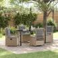 Preview: ARDEBO.de - 5-teiliges Garten-Esszimmer-Set Beige Poly-Rattan